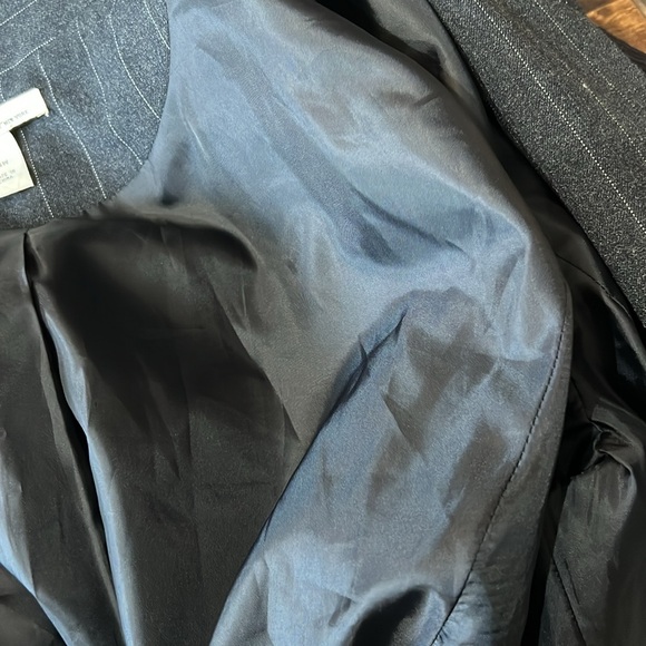 KENNETH COLE Charcoal & White Pinstripe Blazer Size 14W - Picture 9 of 11